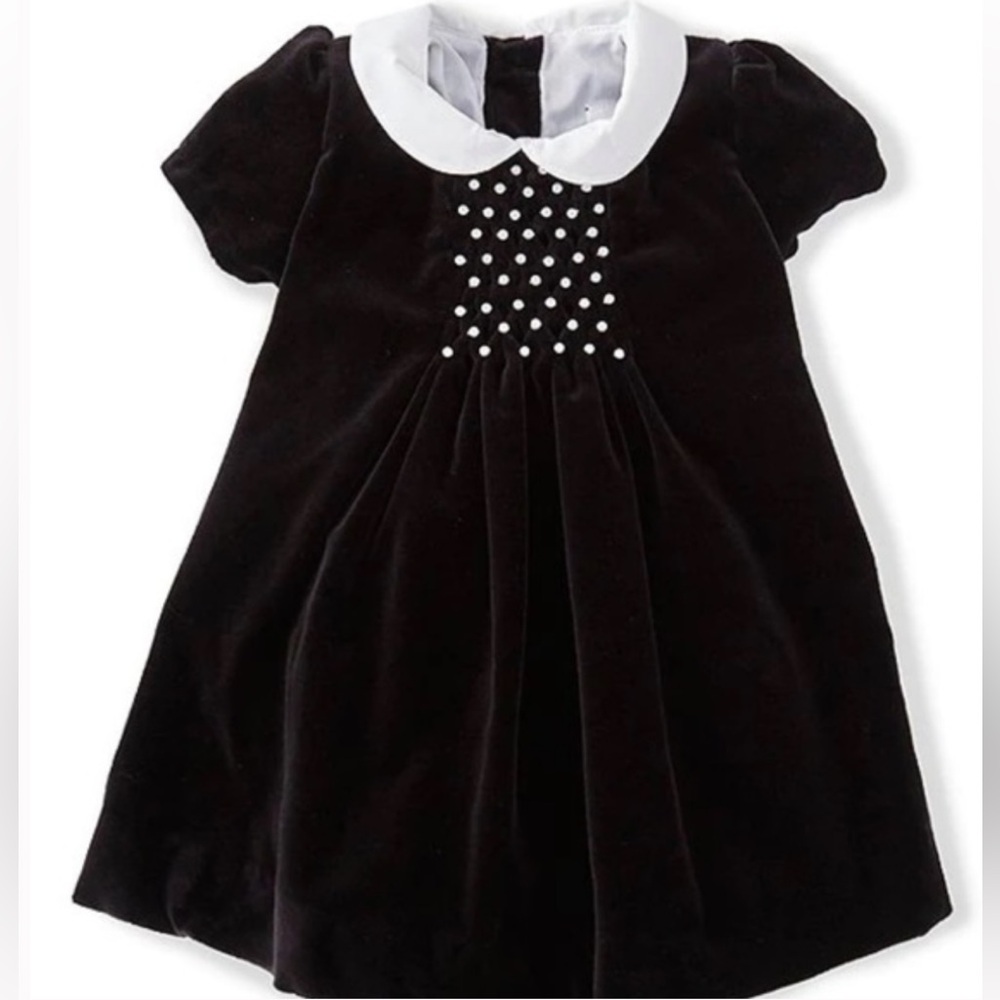 Edgehill Collection Black and White dress - 6 months